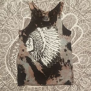 #BADCONCEPTUAL Chief Indian Bleached Tank Top